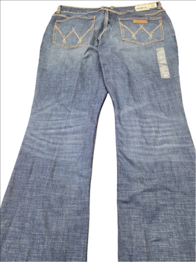 Wrangler Retro Women Boot Cut Jean 18W x 32 Mid Rise Stretch Dark Wash NWT #1367